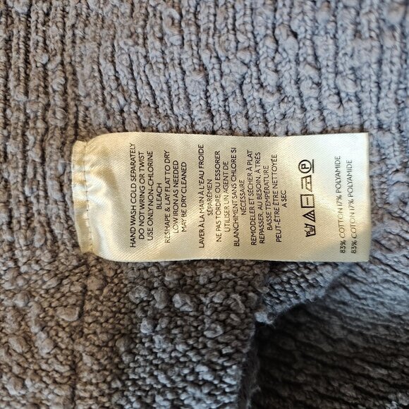 Free People Found My Friend Blue Boucle Textured Oversized Cropped Cardigan S - Picture 7 of 10